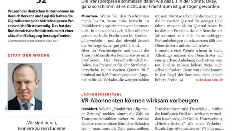 Ladungsdiebstahl: VR-Abonnenten können wirksam vorbeugen