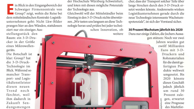 Interview: "Der 3-D-Druck könnte langfristig Bestände deutlich senken"