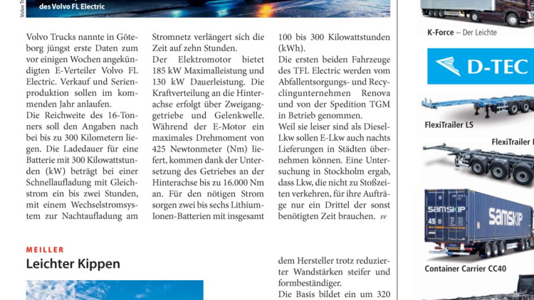 Meiller: Leichter Kippen