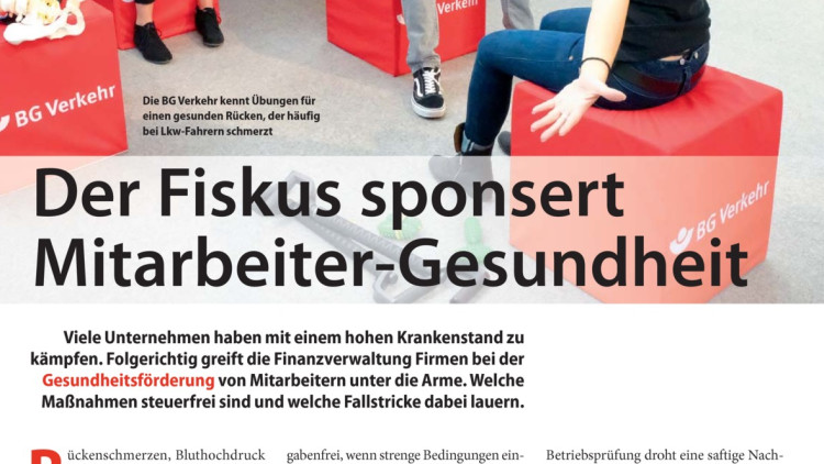 Der Fiskus sponsert Mitarbeiter-Gesundheit