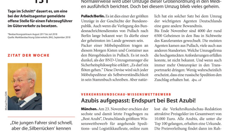 Der geheimste aller Umzüge