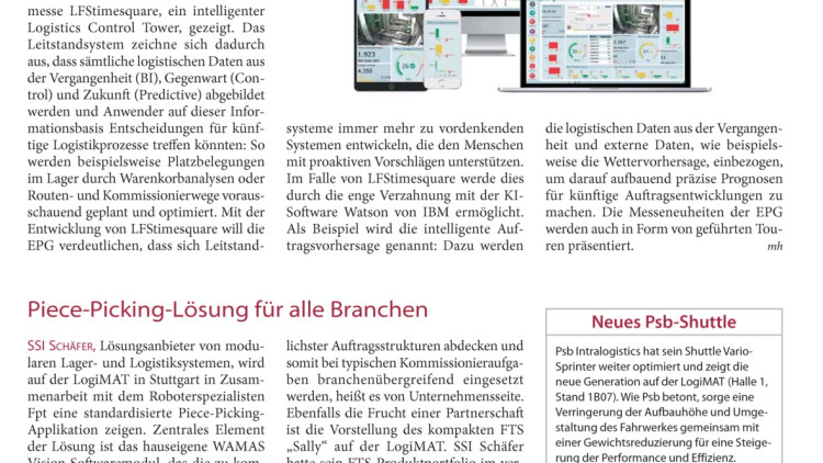 Dematic zeigt Taschensorter live in Aktion