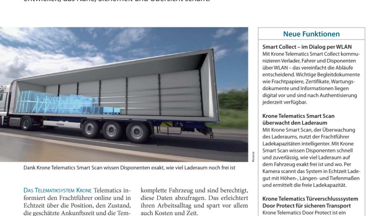 Kompatible, sichere Daten für Zugmaschine und Trailer