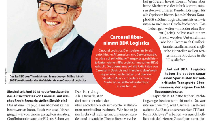 Warum hat Carousel BDA Logistics gekauft?