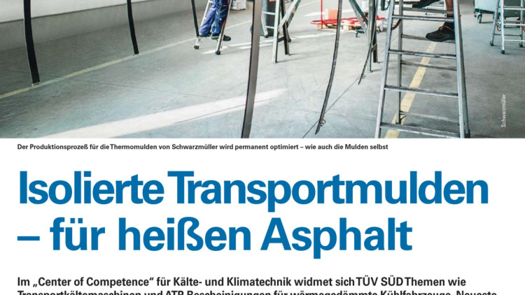 Isolierte Transportmulden - für heißen Asphalt