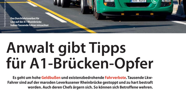 Anwalt gibt Tipps für A1-Brücken-Opfer