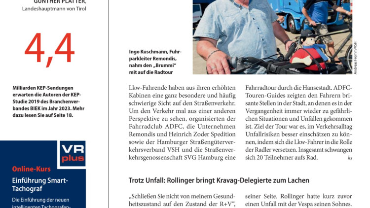 Vom Lkw aufs Fahrrad Vom Lkw aufs Fahrrad