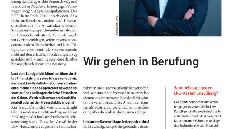 Wir gehen in Berufung