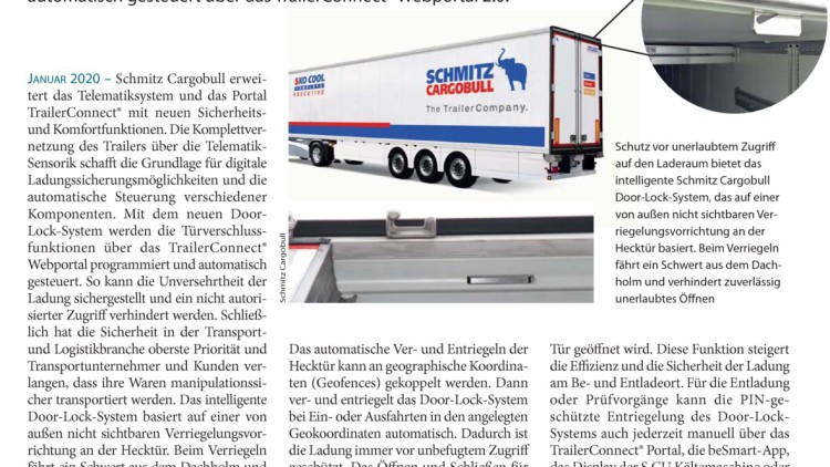 Schmitz Cargobull AG: Keine Chance für Ladungsmanipulation