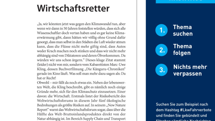 Klimaschützer sind Wirtschaftsretter