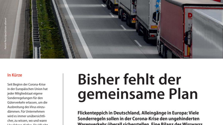 Bisher fehlt der gemeinsame Plan