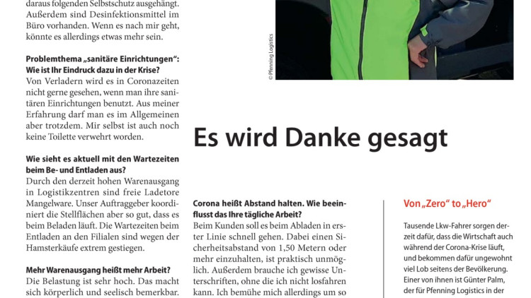 Es wird Danke gesagt