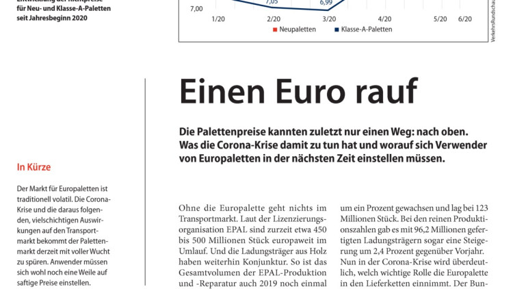 Einen Euro rauf