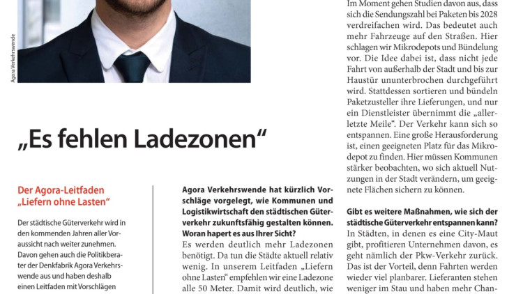 "Es fehlen Ladezonen"