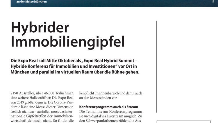 Hybrider Immobiliengipfel