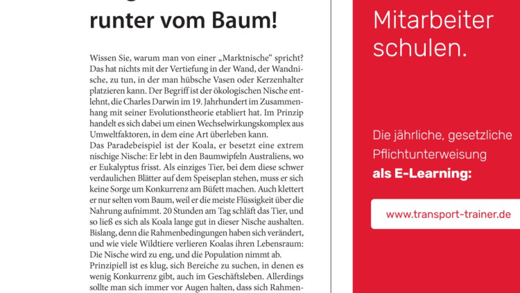 Aufgewacht und runter vom Baum!