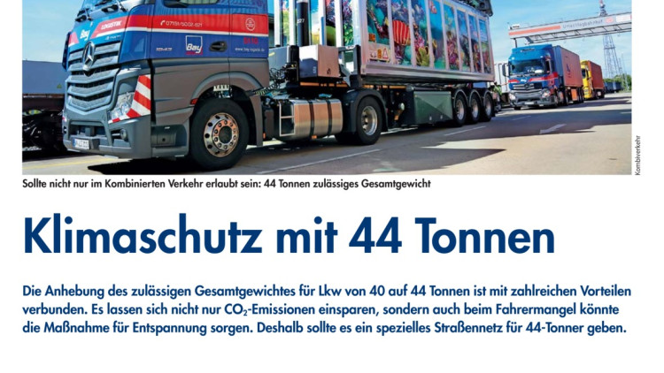 Klimaschutz mit 44 Tonnen