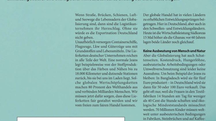 Neue Standards in der Lieferkette