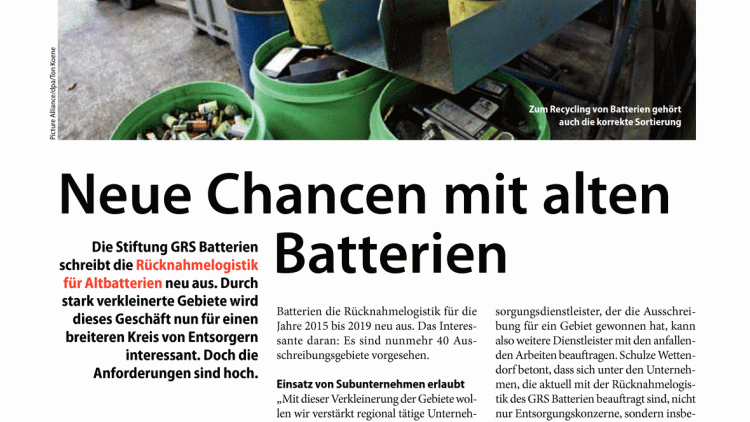 Neue Chancen mit alten Batterien