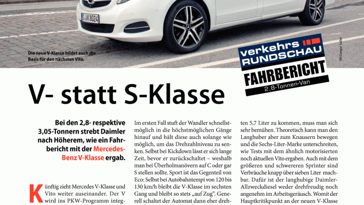 V- statt S-Klasse