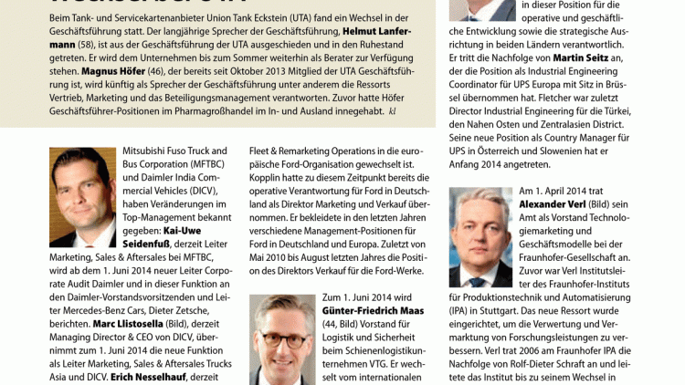 Top News: Wechsel bei UTA