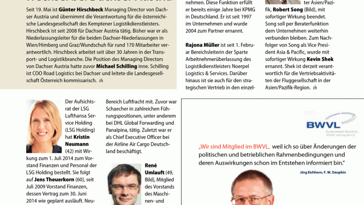 Top News: Wechsel bei Dachser Austria