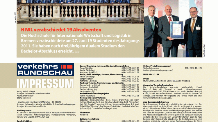 HIWL verabschiedet 19 Absolventen