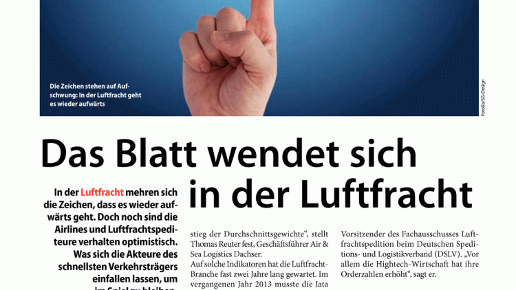 Das Blatt wendet sich in der Luftfracht