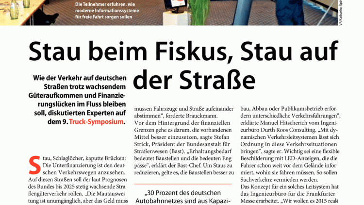 Stau beim Fiskus, Stau auf der Straße