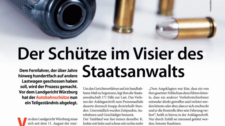 Der Schütze im Visier des Staatsanwalts