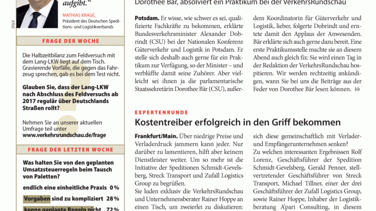 Bär hospitiert bei der VR