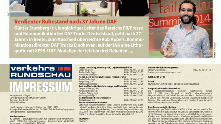 Verdienter Ruhestand nach 37 Jahren DAF