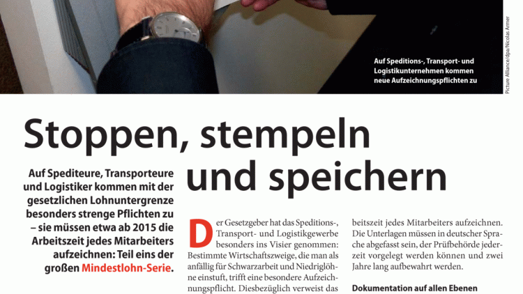 Stoppen, stempeln und speichern