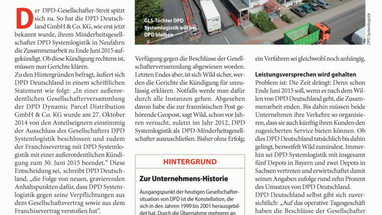 Streit bei DPD eskaliert