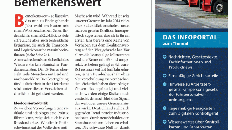 Das Jahr 2014: Bemerkenswert