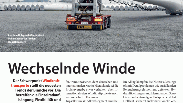 Wechselnde Winde