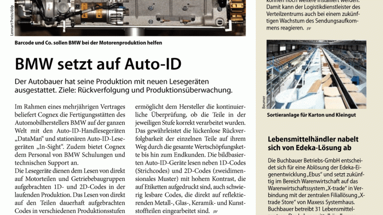 Barcode und Co. sollen BMW bei der ...
