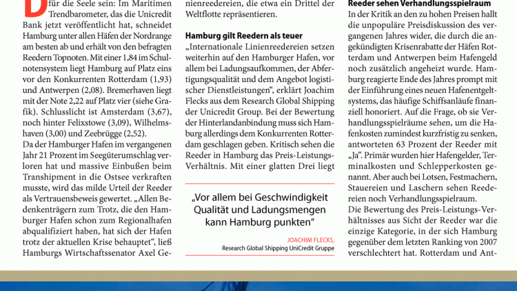 Reeder nehmen weiter