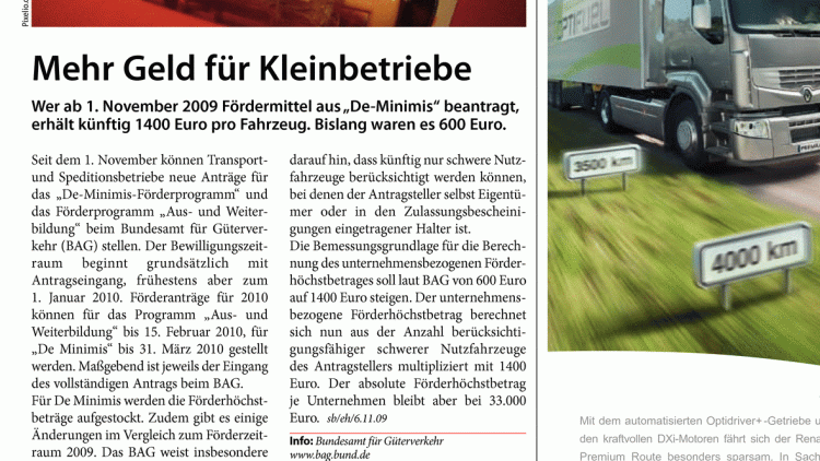 Geldspritze De-Minimis: Kleinbetriebe bekommen ...
