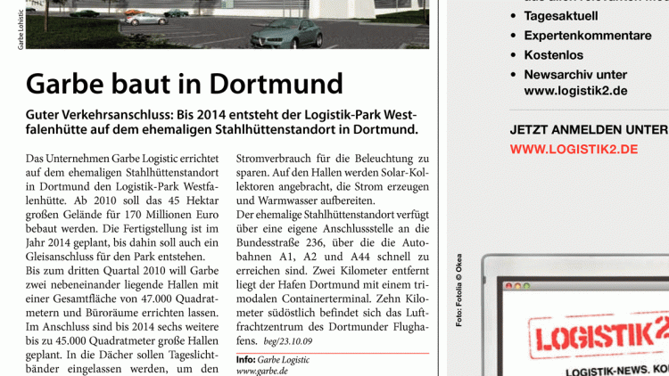So sollen die Hallen des Logistik-Parks bis zum ...