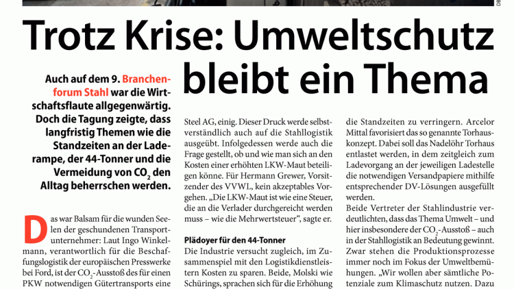 Trotz Krise: Umweltschutz bleibt ein Thema