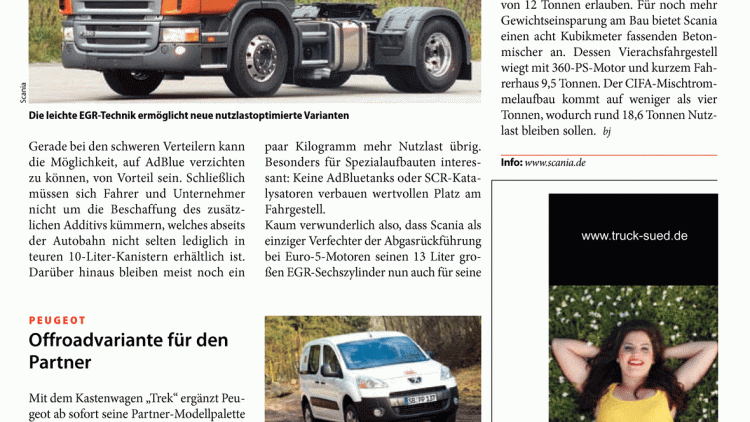EGR nun auch für den Scania P