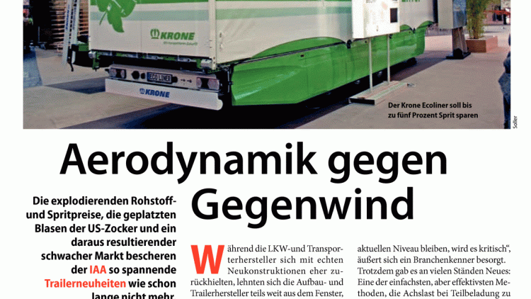  Aerodynamik gegen Gegenwind