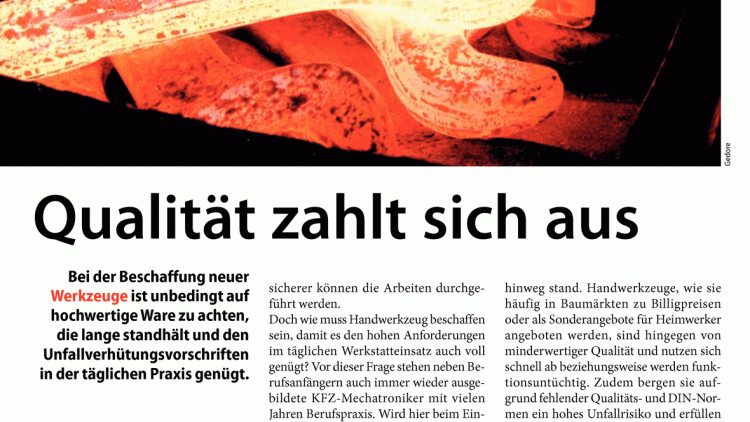 Qualität zahlt sich aus