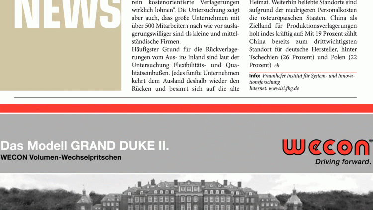 Studie: Neue Auslandsmüdigkeit bei Herstellern