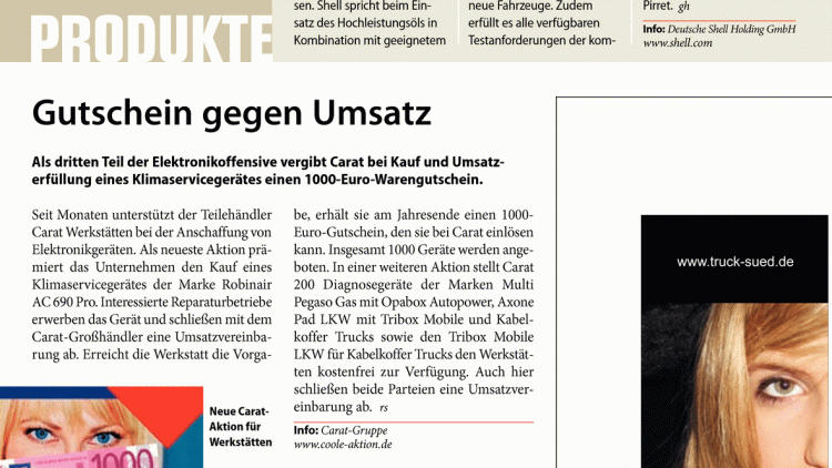 Gutschein gegen Umsatz