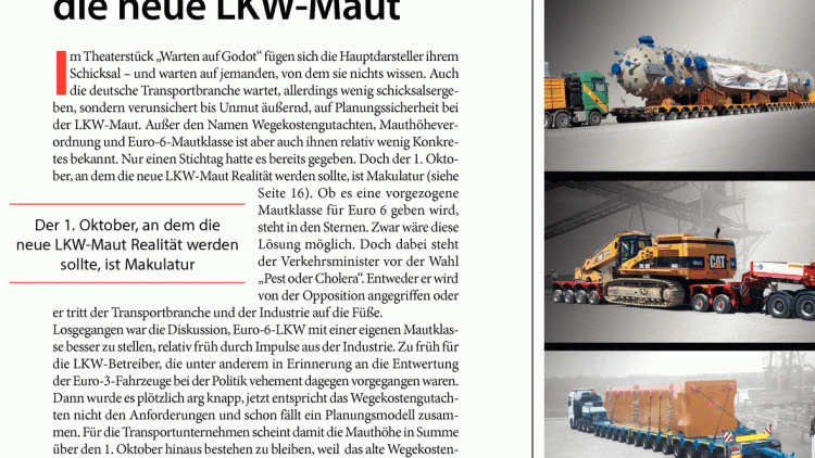 Warten auf Godot und die neue LKW-Maut