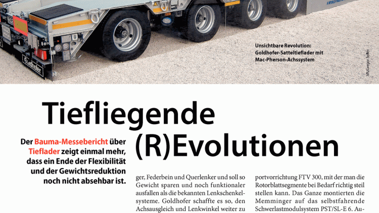Bauma-Messebericht Tieflader