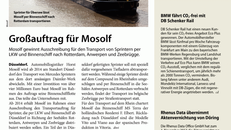 Großauftrag für Mosolf