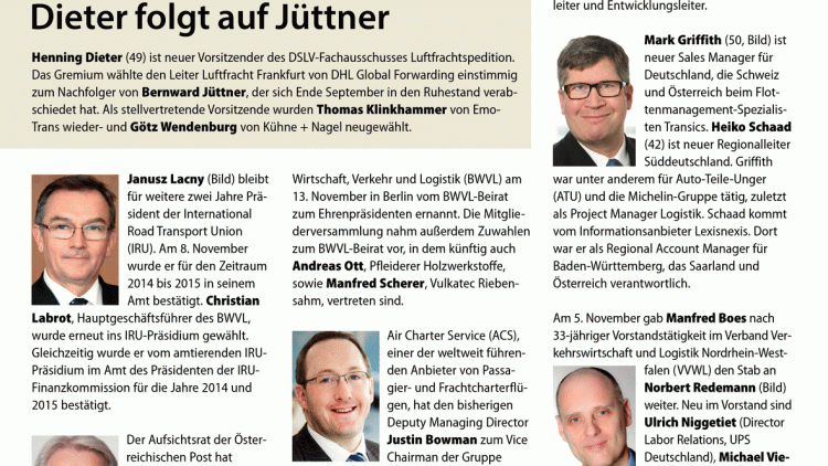 Janusz Lacny (Bild) bleibt für weitere zwei Jahre Präsident der International Road Transport Union ( ...